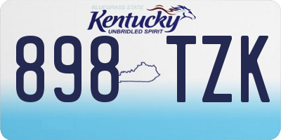 KY license plate 898TZK