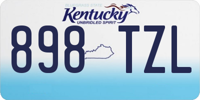 KY license plate 898TZL