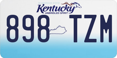 KY license plate 898TZM