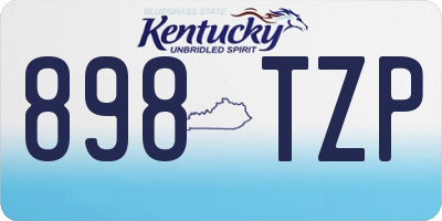 KY license plate 898TZP