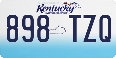 KY license plate 898TZQ