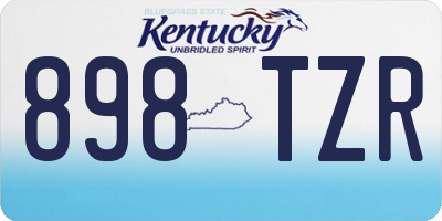 KY license plate 898TZR