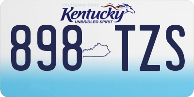KY license plate 898TZS