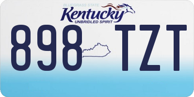 KY license plate 898TZT