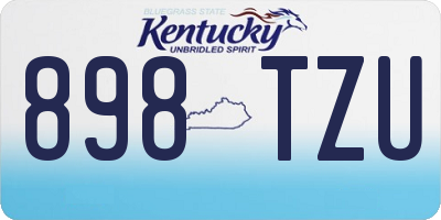 KY license plate 898TZU