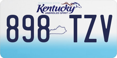 KY license plate 898TZV