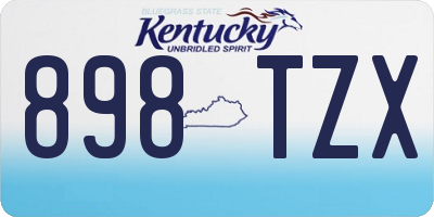 KY license plate 898TZX