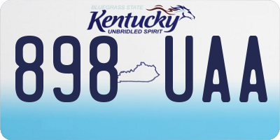 KY license plate 898UAA