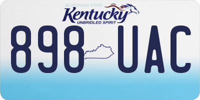 KY license plate 898UAC