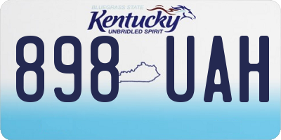 KY license plate 898UAH
