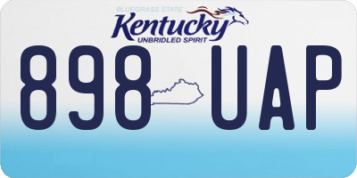 KY license plate 898UAP