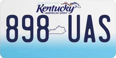 KY license plate 898UAS