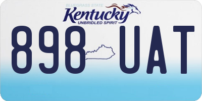 KY license plate 898UAT