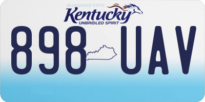 KY license plate 898UAV