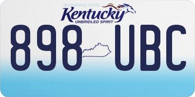 KY license plate 898UBC