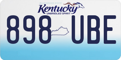 KY license plate 898UBE