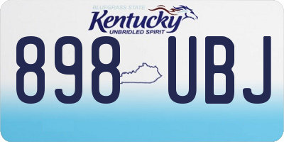 KY license plate 898UBJ