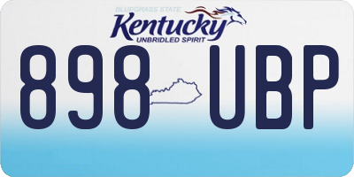 KY license plate 898UBP