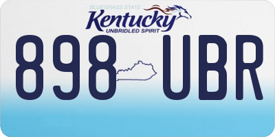KY license plate 898UBR