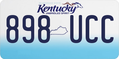 KY license plate 898UCC
