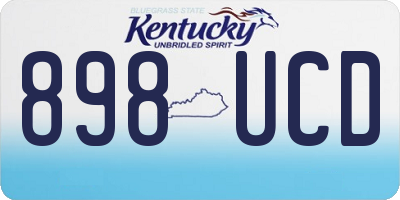 KY license plate 898UCD