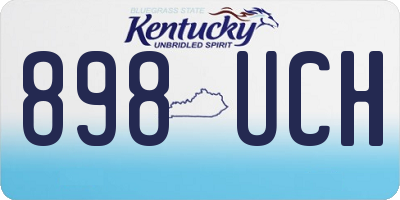 KY license plate 898UCH