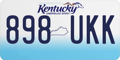 KY license plate 898UKK