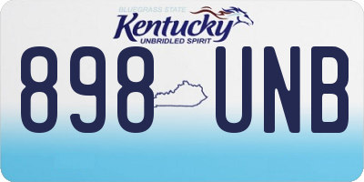 KY license plate 898UNB