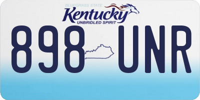 KY license plate 898UNR