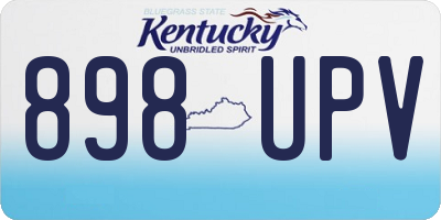 KY license plate 898UPV
