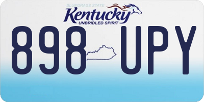 KY license plate 898UPY