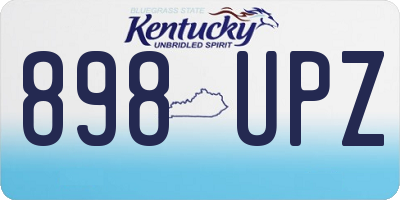KY license plate 898UPZ