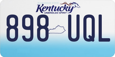 KY license plate 898UQL