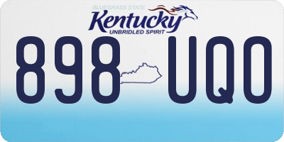 KY license plate 898UQO