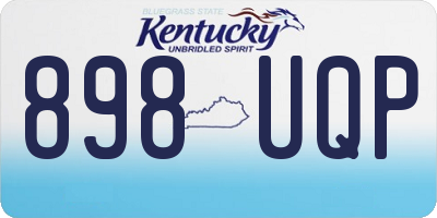 KY license plate 898UQP
