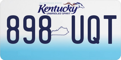 KY license plate 898UQT
