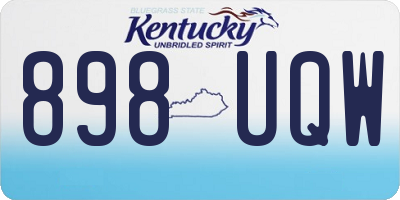 KY license plate 898UQW
