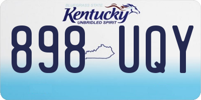KY license plate 898UQY