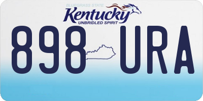 KY license plate 898URA