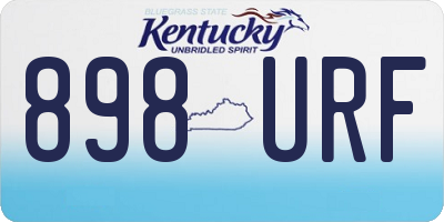 KY license plate 898URF