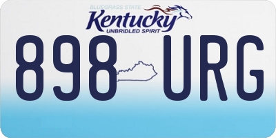 KY license plate 898URG
