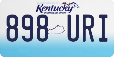 KY license plate 898URI