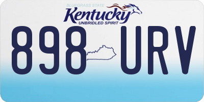 KY license plate 898URV