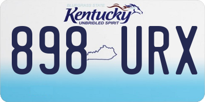 KY license plate 898URX