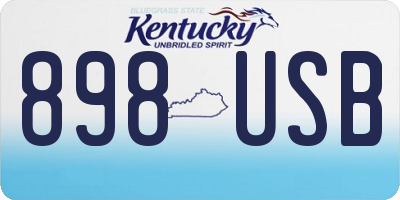 KY license plate 898USB