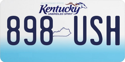 KY license plate 898USH