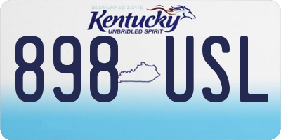 KY license plate 898USL