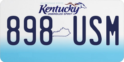 KY license plate 898USM