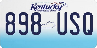 KY license plate 898USQ