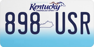 KY license plate 898USR